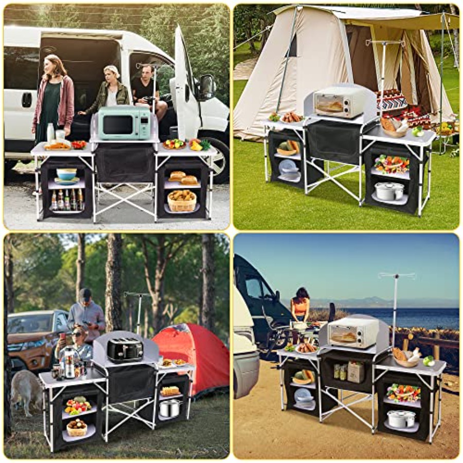 Кемпинговый кухонный стол, скл – обзор и цена Camping Cooking Table With Windshield