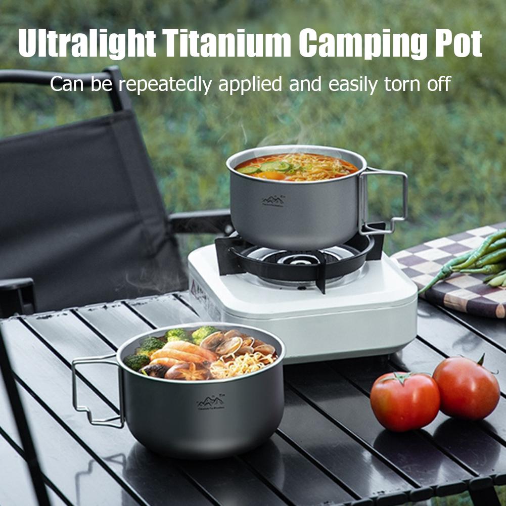 Ультралегкая титановая посуда  – обзор и цена Camping Cooking Pot Stainless Steel