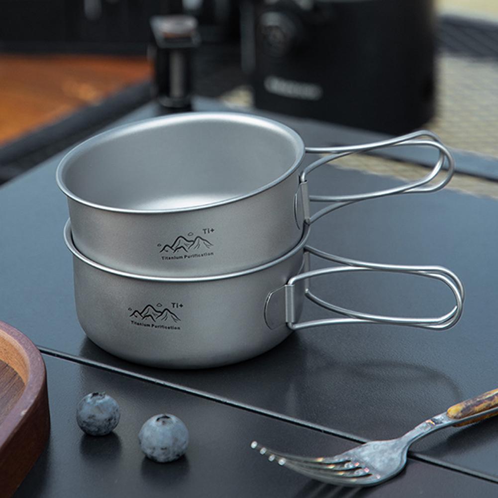 Ультралегкая титановая посуда  – обзор и цена Camping Cooking Pot Stainless Steel