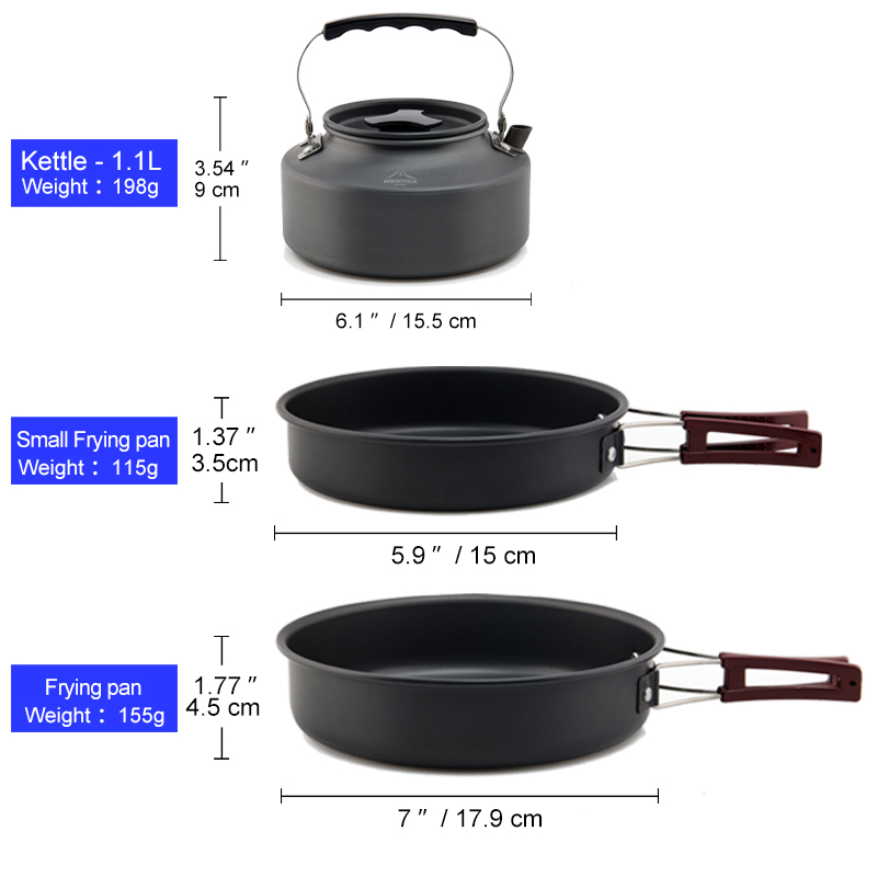 Набор посуды Widesea для кемпи – обзор и цена Camping Cooking Kit Box