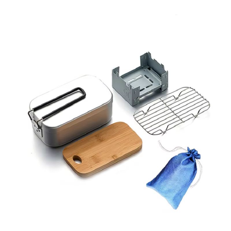 Алюминиевый набор для улицы, н – обзор и цена Camping Cooking Kit Box