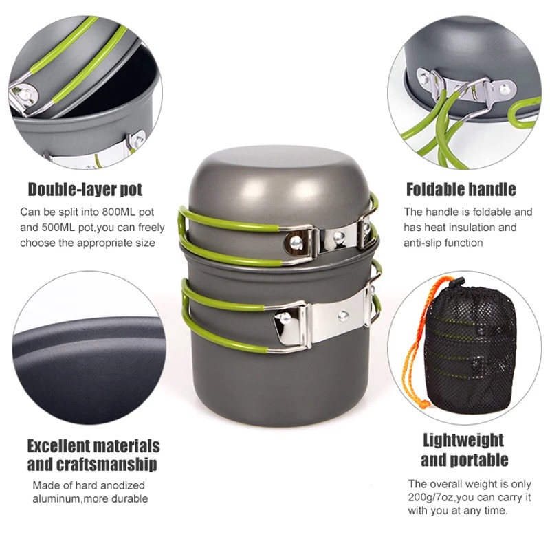 Набор походной посуды: ультрал – обзор и цена Camping Cooking Mess Kit
