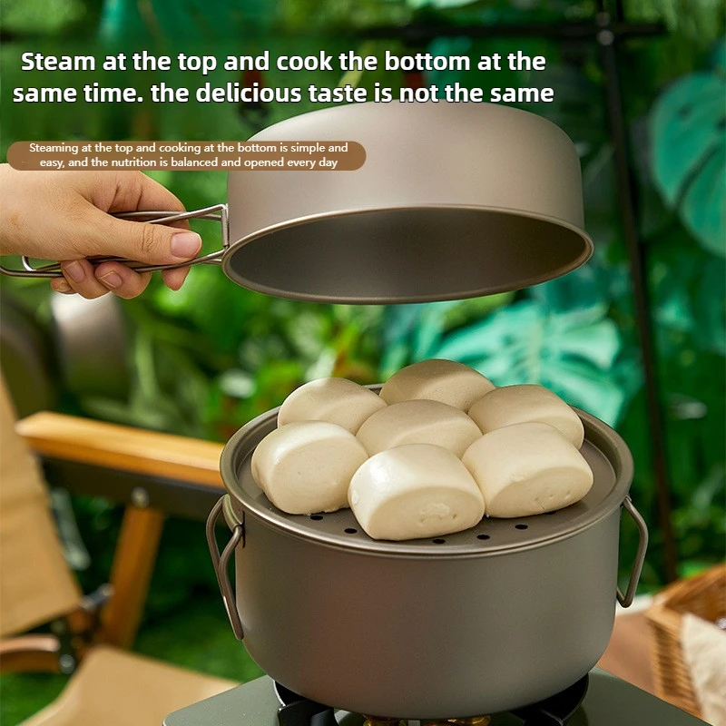 Титановый уличный набор кастрю – обзор и цена Camping Cooking Mesh