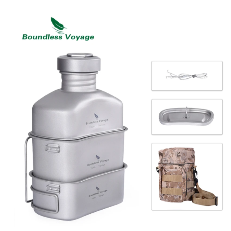 Титановый набор для приготовле – обзор и цена Camping Cooking Mess Kit