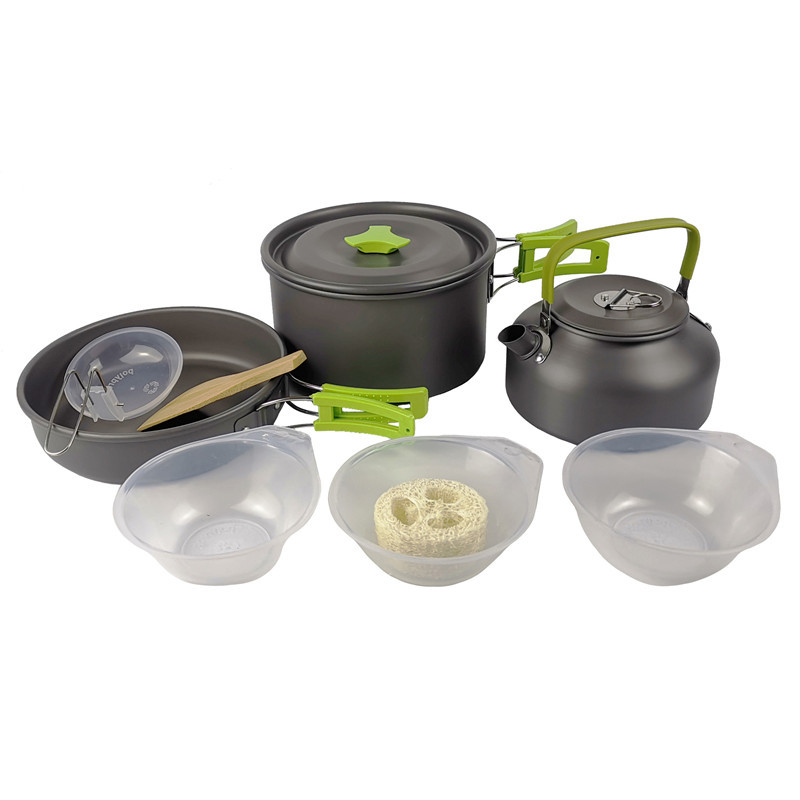 Набор посуды для кемпинга на о – обзор и цена Camping Cooking Kit Box