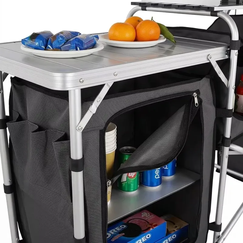 Оптовая продажа: Большая алюми – обзор и цена Camping Cooking Table With Windshield