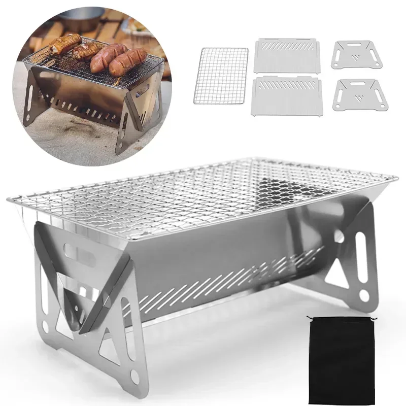 Портативный складной гриль для – обзор и цена Camping Cooking Mesh