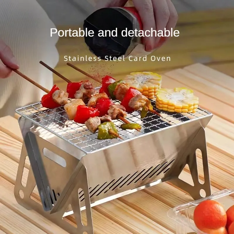Портативный складной гриль для – обзор и цена Camping Cooking Mesh