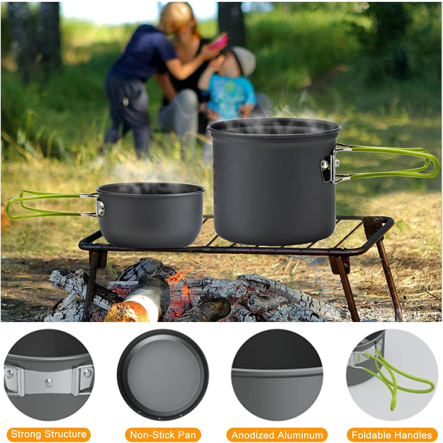 Набор походной посуды для кемп – обзор и цена Camping Cooking Mess Kit